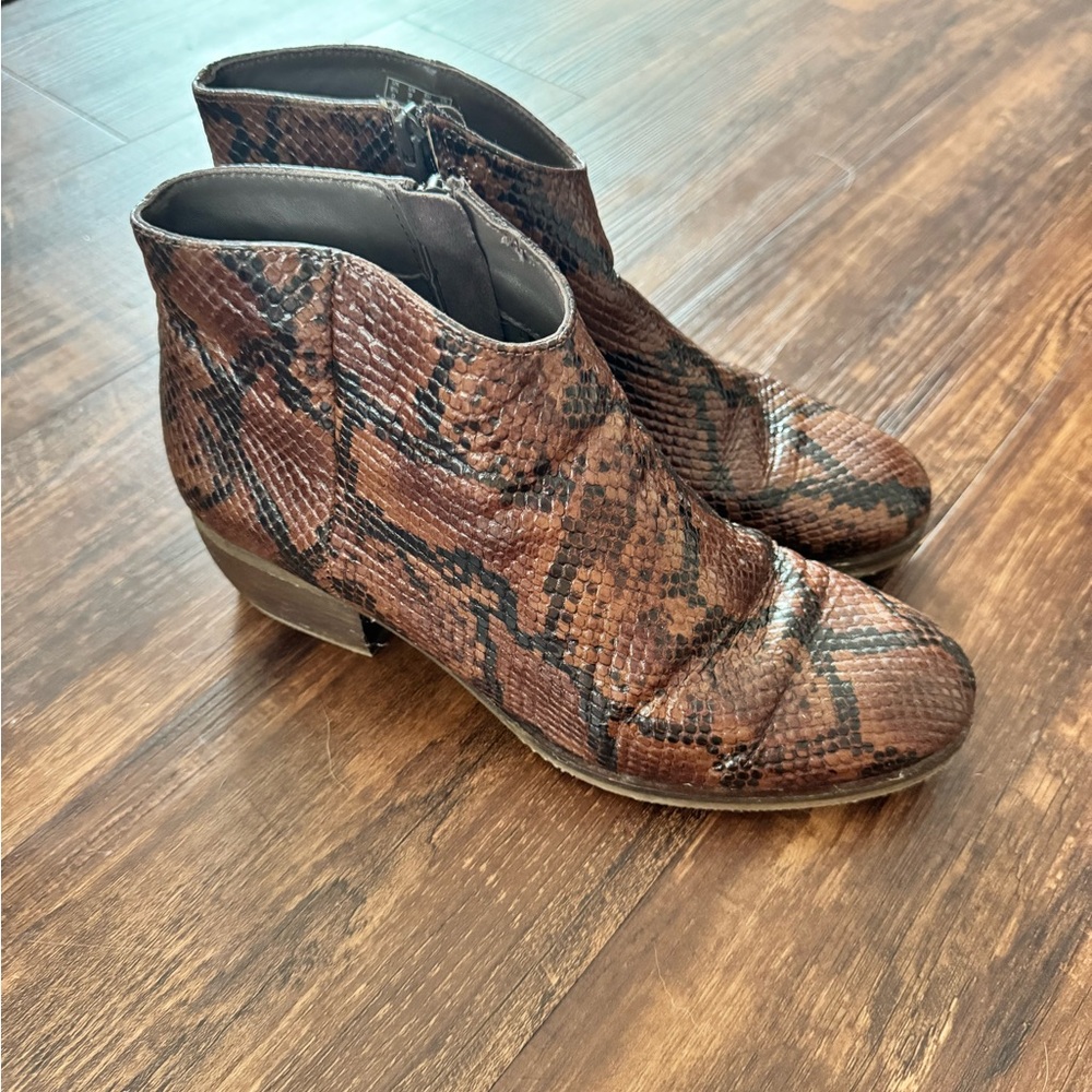 Snake Print Booties